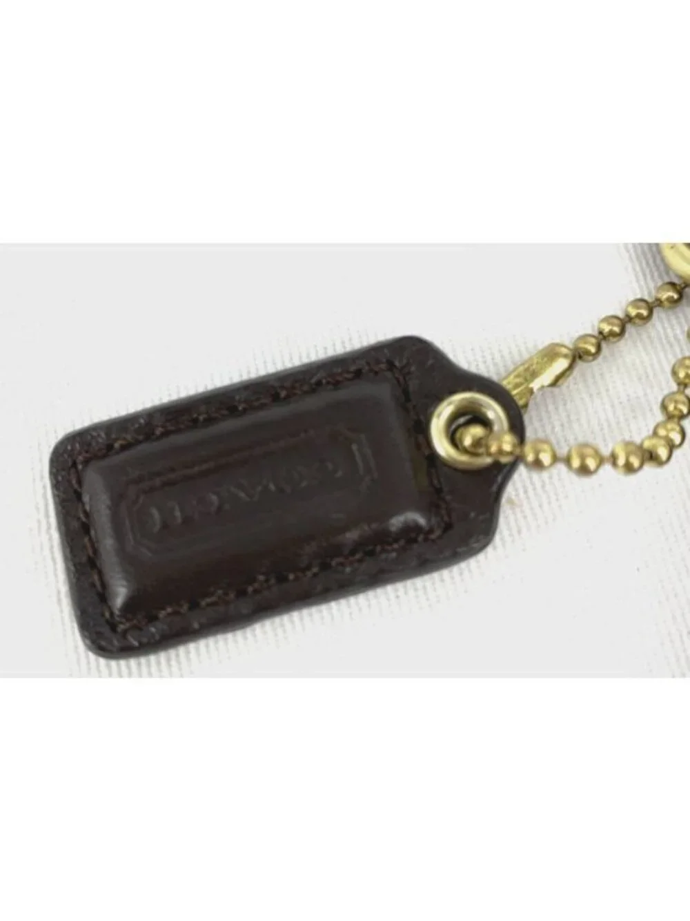 Coach Campbell Leather Wristlet Brown